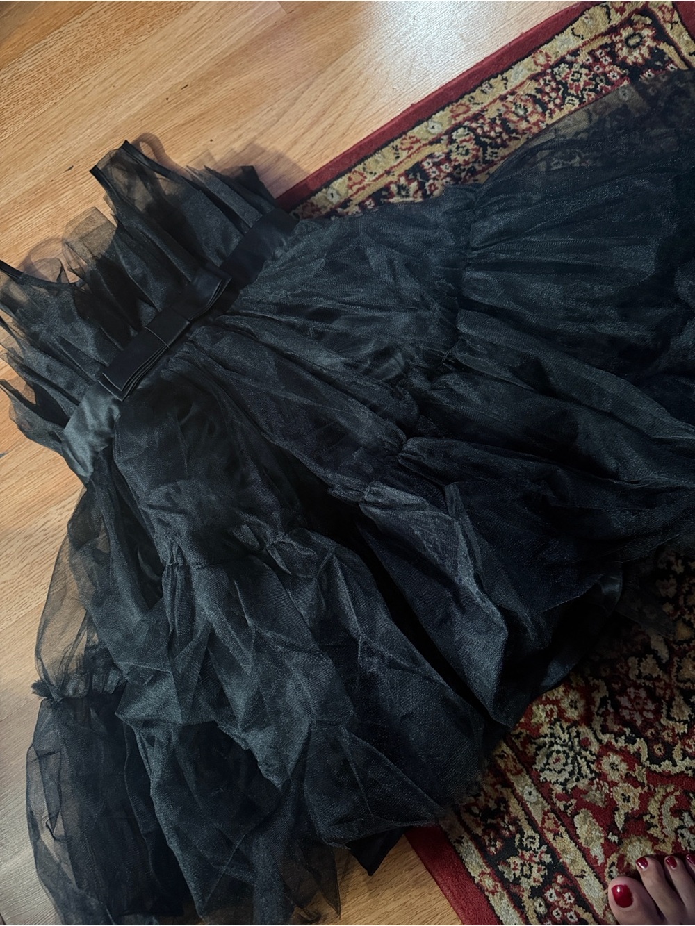 Girls Black Tulle Party Dress
